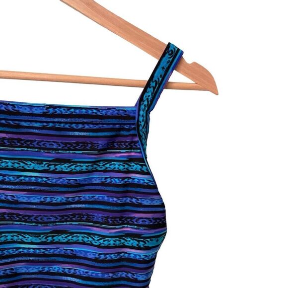 Miraclesuit Blue Secret Sanskrit Gaia One Piece Swimwear in Size US 8 - Picture 8 of 12